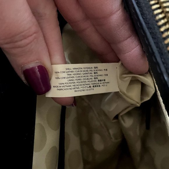 Kate Spade New York Cedar Street Maise Blue and Black Saffiano‎ Leather Satchel - Picture 8 of 11